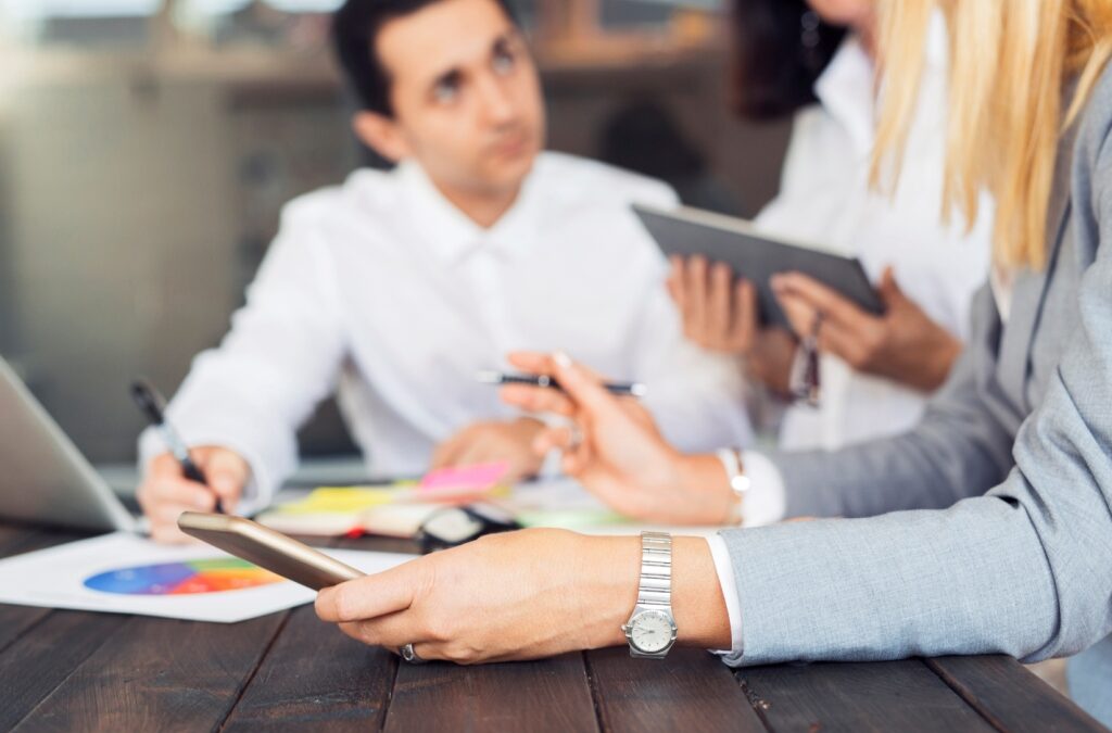 Business people at business meeting in office