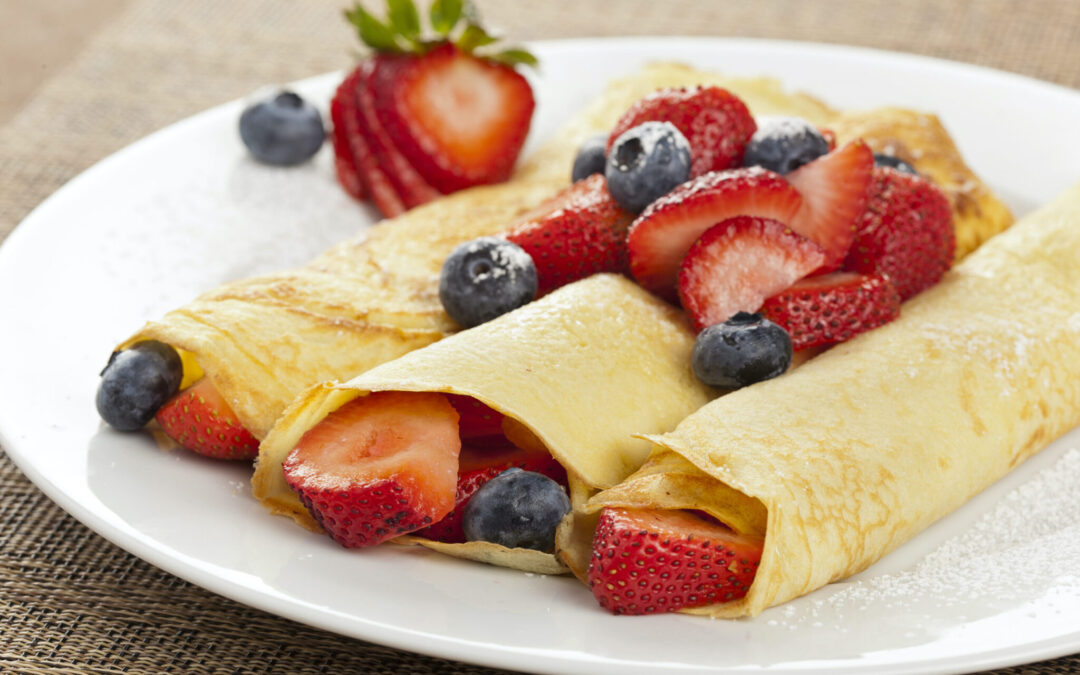 Fresh Homemade Strawberry Crepes