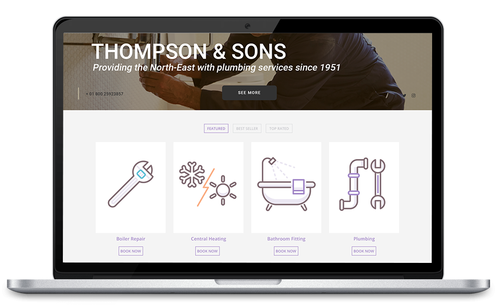 plumbing services webshop ecommerce