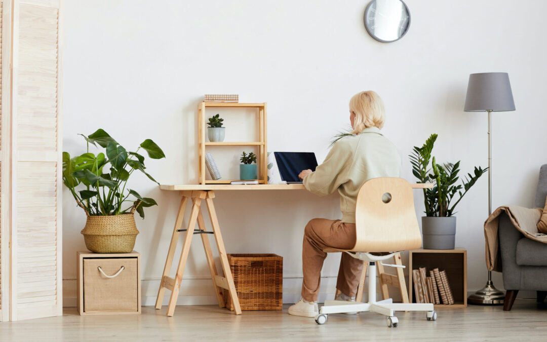 Woman working from home